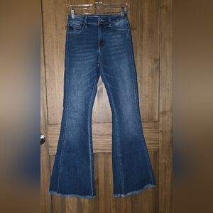 KanCan Women's Dark Blue Flare Jeans